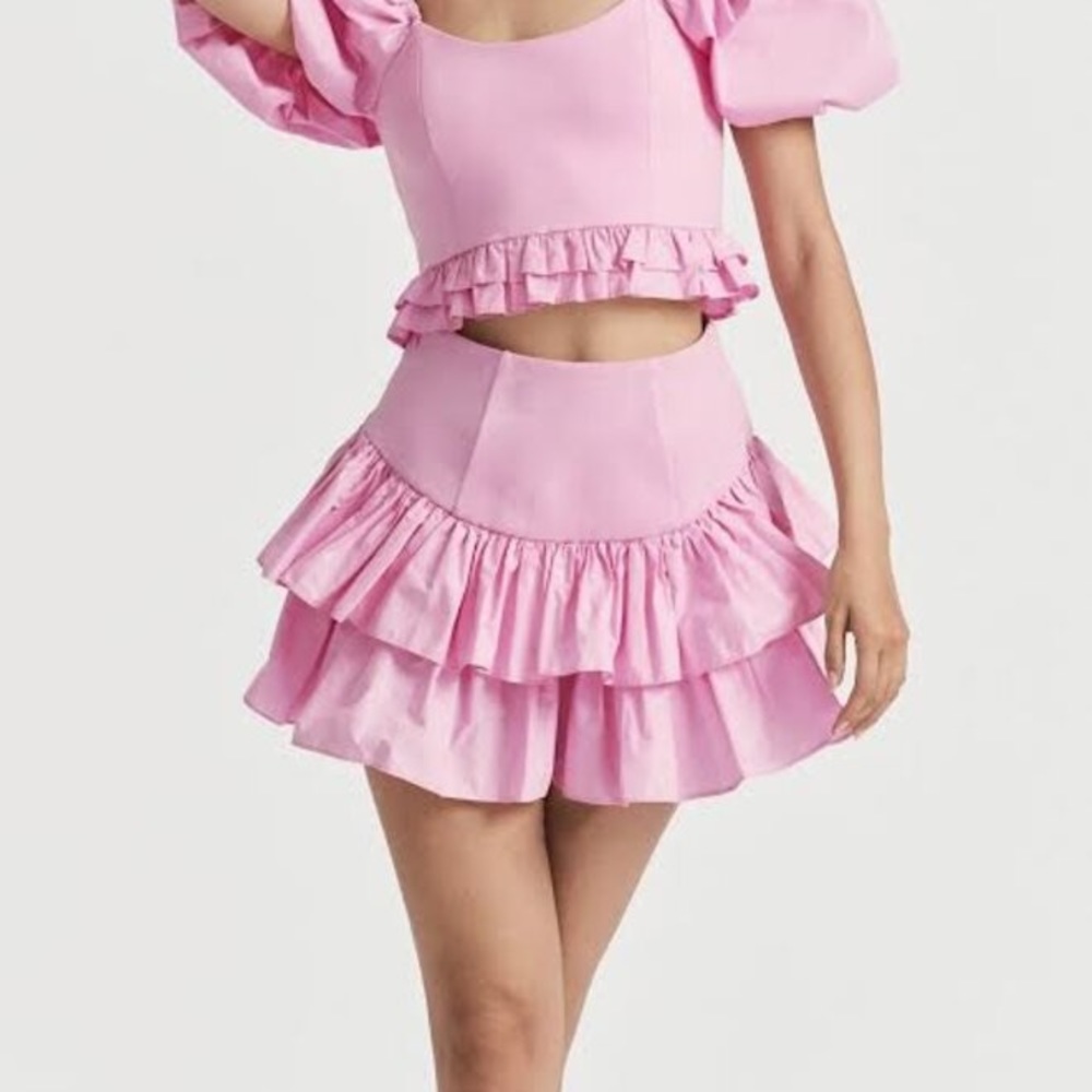 LoveShackFancy Isley Mini Skirt